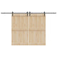 Vidaxxl boîte avec pièces pour porte coulissante 366 cm acier noir