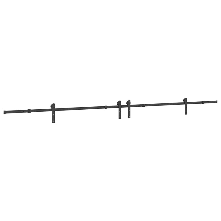 Vidaxxl boîte avec pièces pour porte coulissante 400 cm acier noir
