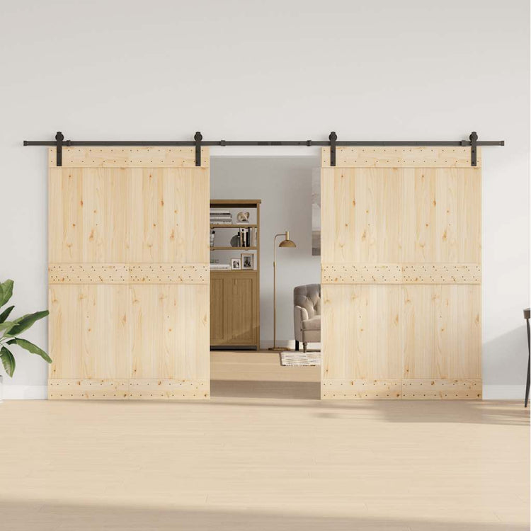 Vidaxxl boîte avec pièces pour porte coulissante 400 cm acier noir