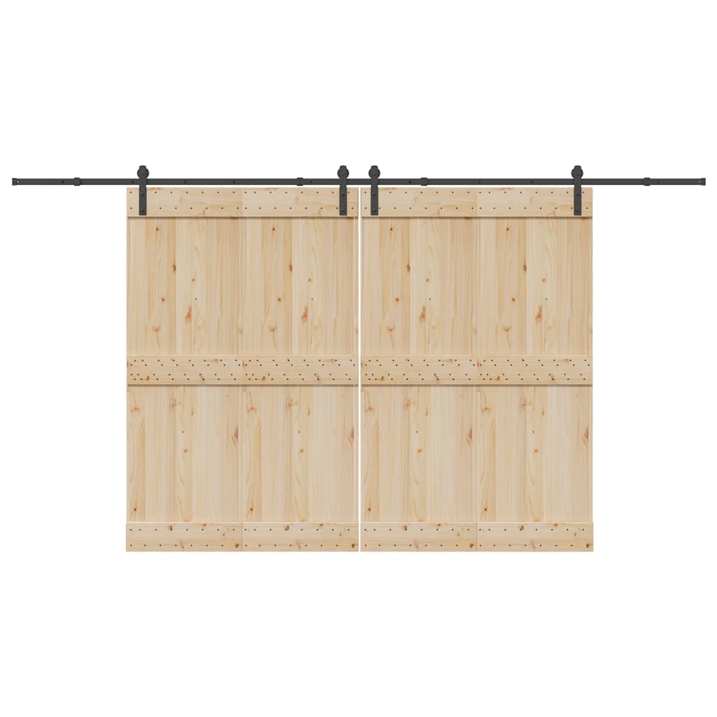Vidaxxl boîte avec pièces pour porte coulissante 400 cm acier noir