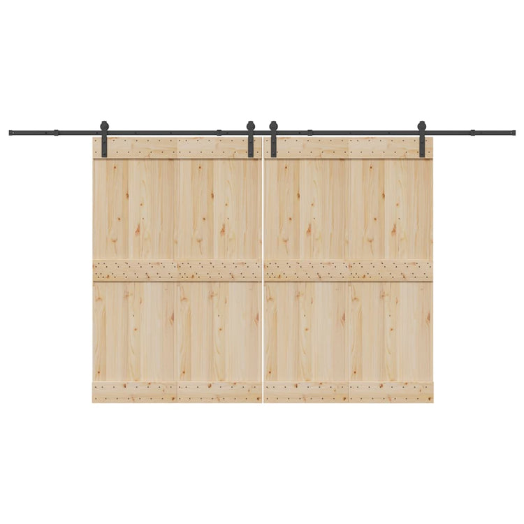 Vidaxxl boîte avec pièces pour porte coulissante 400 cm acier noir