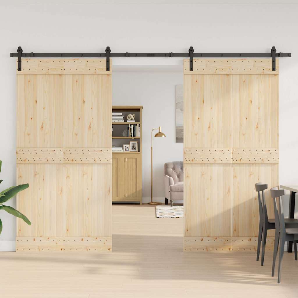 Vidaxxl boîte avec pièces pour porte coulissante 305 cm acier noir