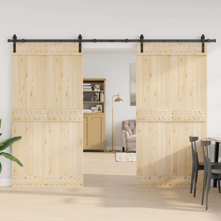 Vidaxxl boîte avec pièces pour porte coulissante 305 cm acier noir
