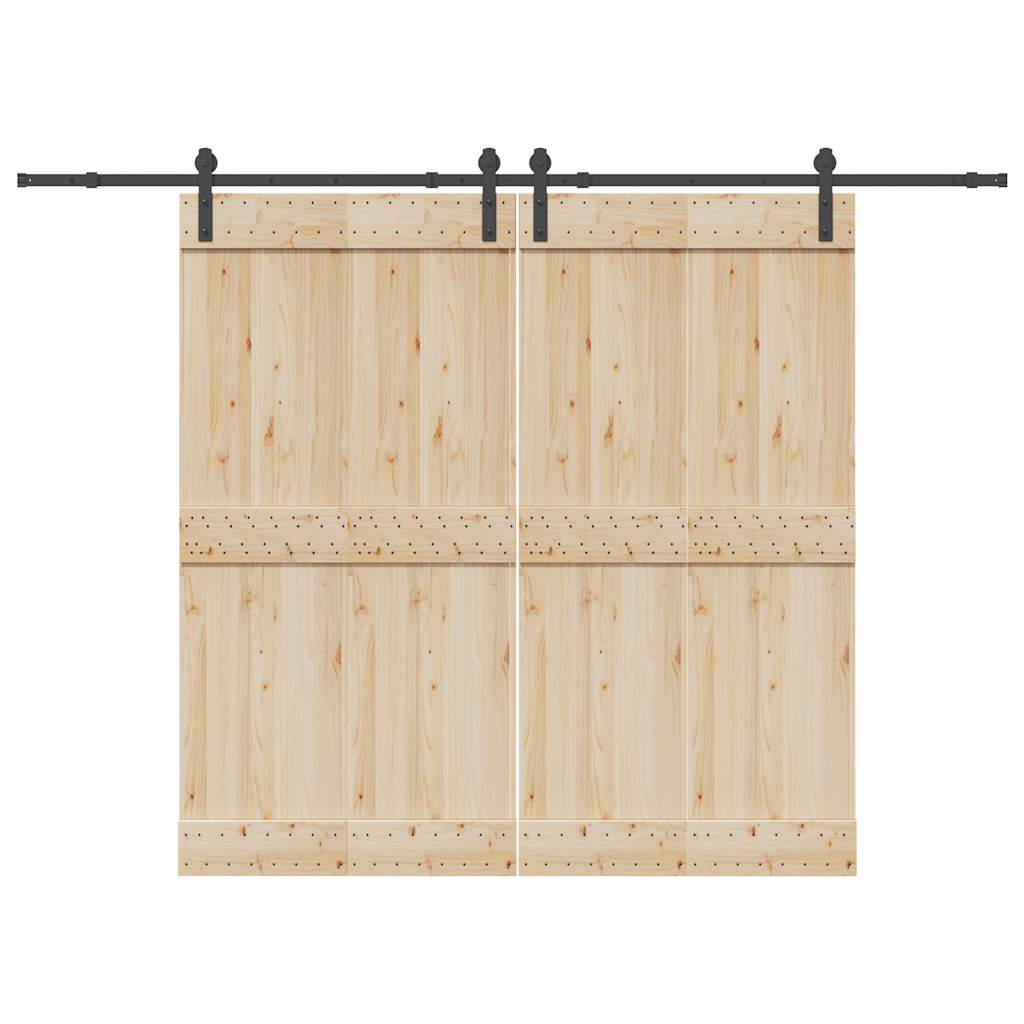 Vidaxxl boîte avec pièces pour porte coulissante 305 cm acier noir