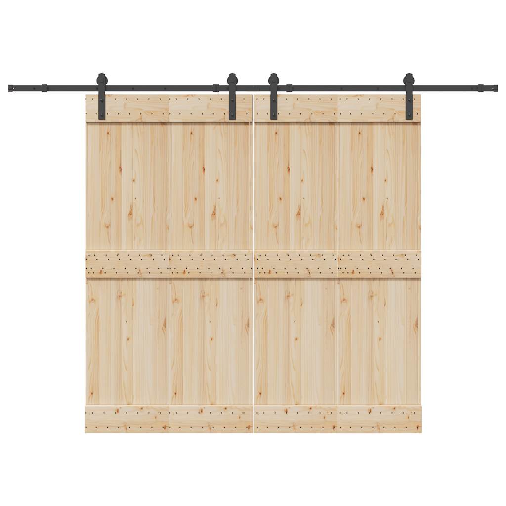 Vidaxxl boîte avec pièces pour porte coulissante 427 cm acier noir