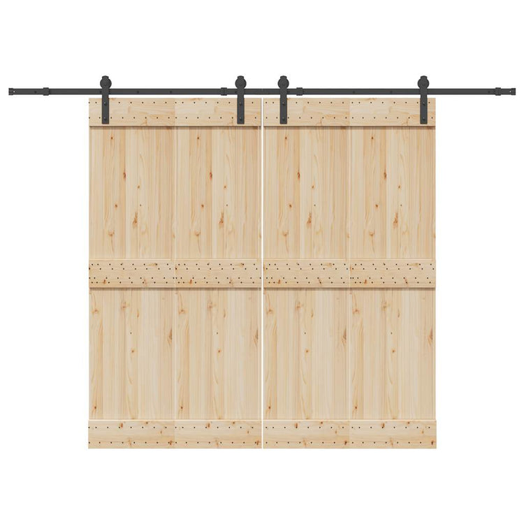 Vidaxxl boîte avec pièces pour porte coulissante 427 cm acier noir