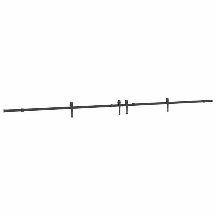 Vidaxxl boîte avec pièces pour porte coulissante 427 cm acier noir