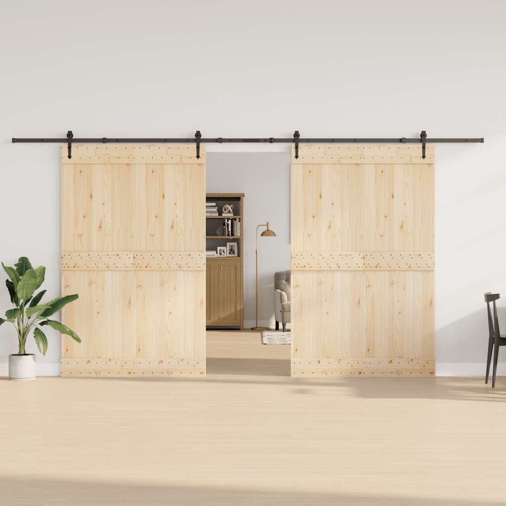 Vidaxxl boîte avec pièces pour porte coulissante 427 cm acier noir