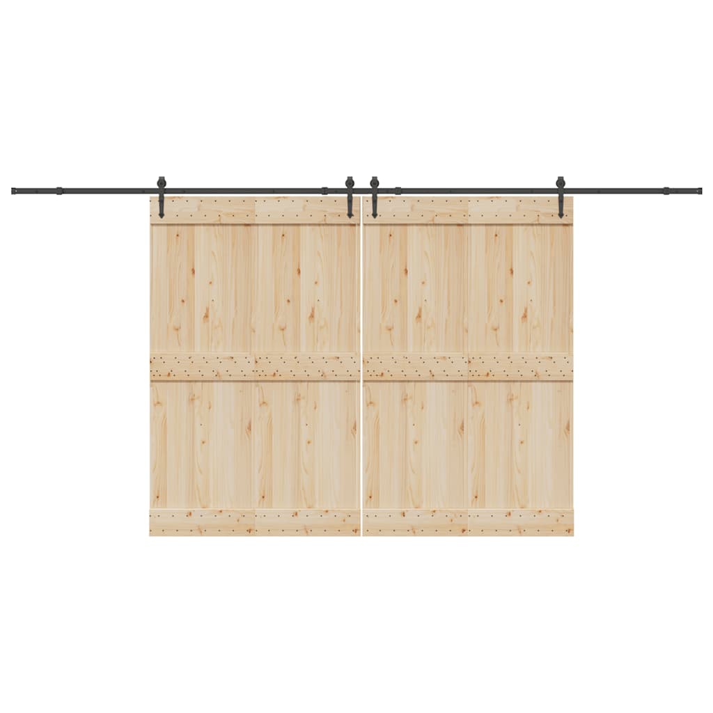 Vidaxxl boîte avec pièces pour porte coulissante 427 cm acier noir