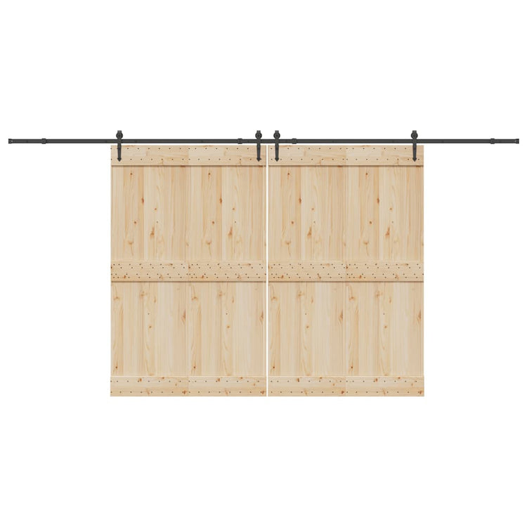 Vidaxxl boîte avec pièces pour porte coulissante 427 cm acier noir