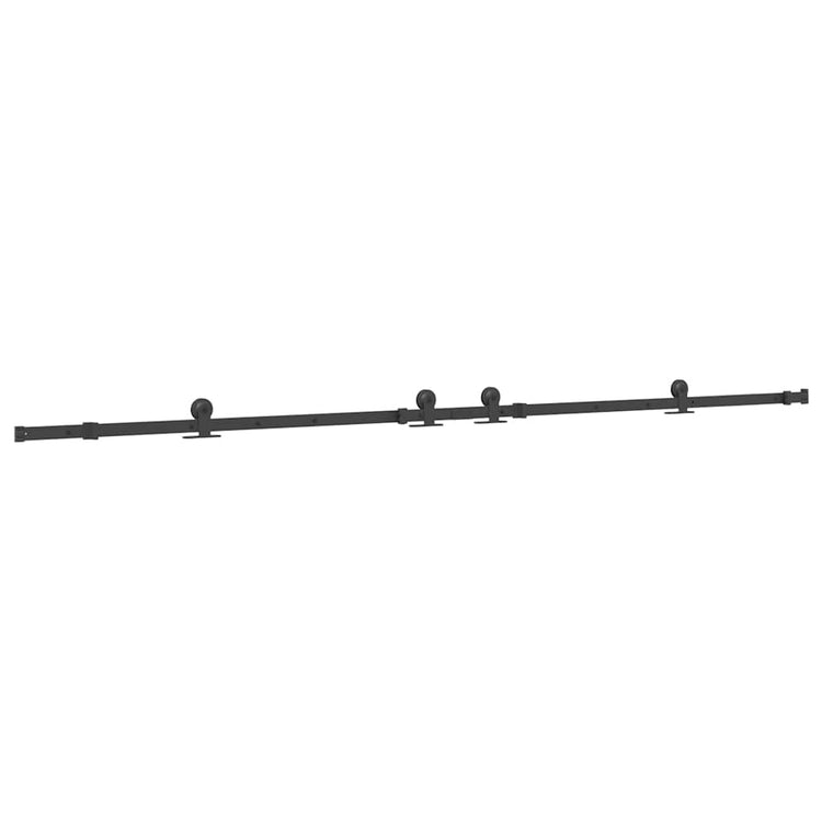 Vidaxxl boîte avec pièces pour porte coulissante 305 cm acier noir
