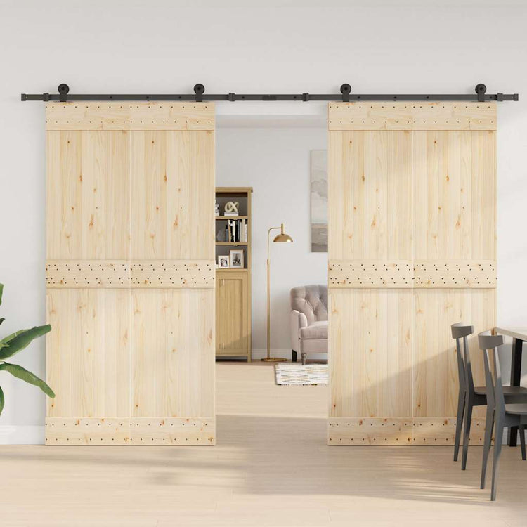 Vidaxxl boîte avec pièces pour porte coulissante 305 cm acier noir
