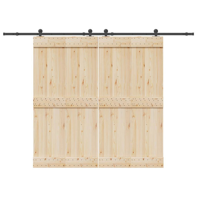 Vidaxxl boîte avec pièces pour porte coulissante 305 cm acier noir