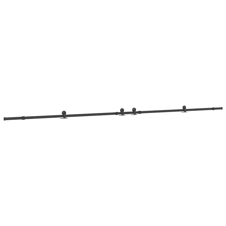 Vidaxxl boîte avec pièces pour porte coulissante 427 cm acier noir