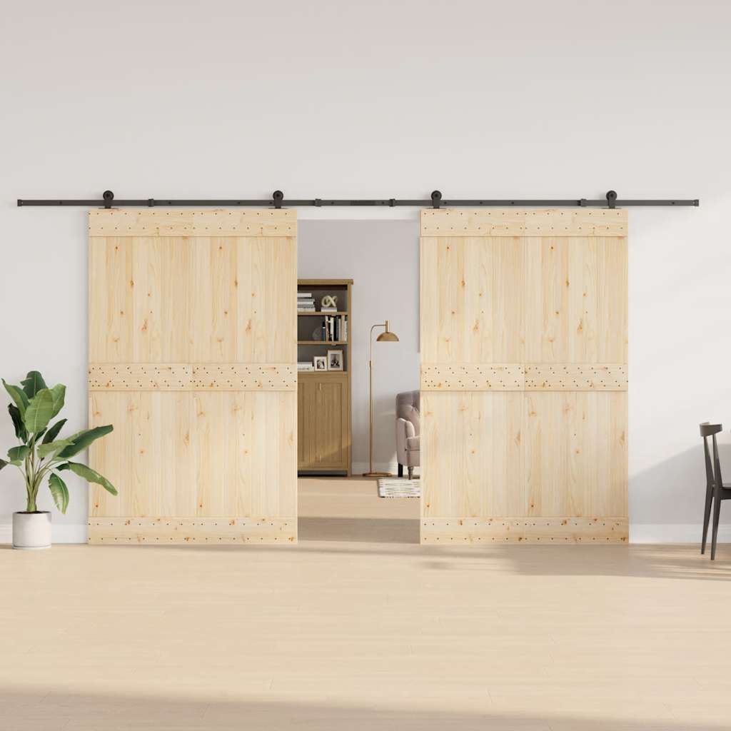 Vidaxxl boîte avec pièces pour porte coulissante 427 cm acier noir
