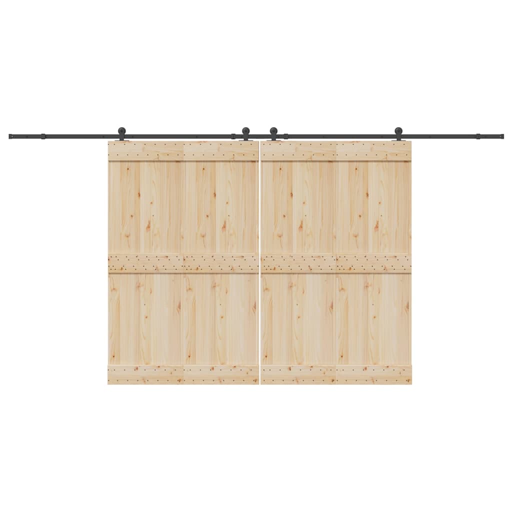 Vidaxxl boîte avec pièces pour porte coulissante 427 cm acier noir
