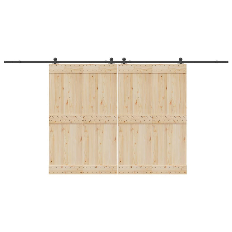 Vidaxxl boîte avec pièces pour porte coulissante 427 cm acier noir