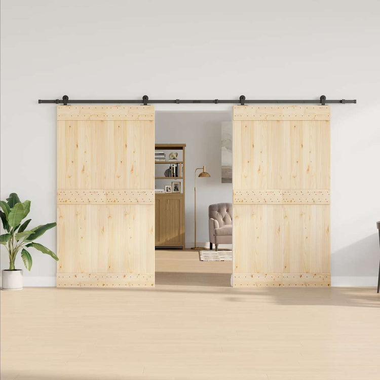 Vidaxxl boîte avec pièces pour porte coulissante 366 cm acier noir