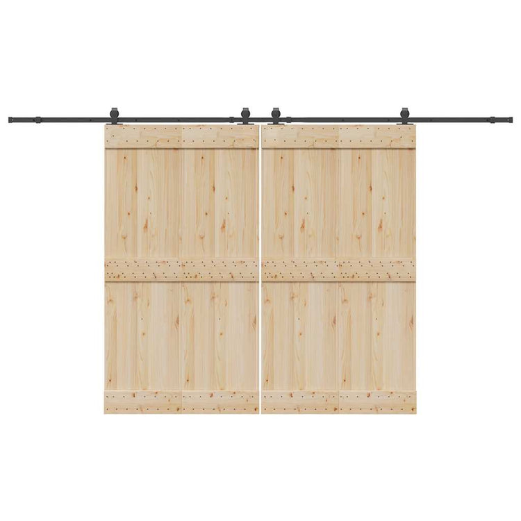 Vidaxxl boîte avec pièces pour porte coulissante 366 cm acier noir