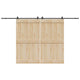 Vidaxxl boîte avec pièces pour porte coulissante 366 cm acier noir