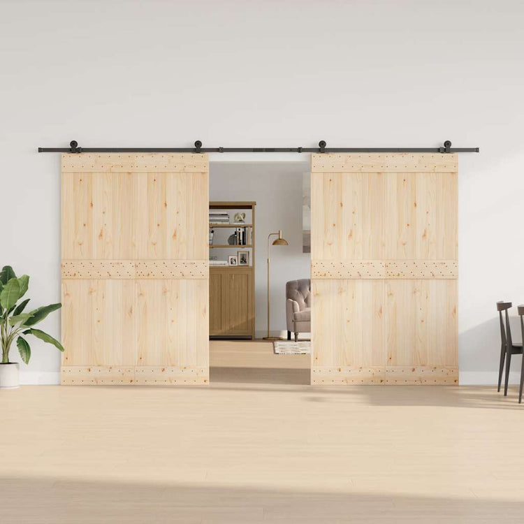 Vidaxxl boîte avec pièces pour porte coulissante 400 cm acier noir