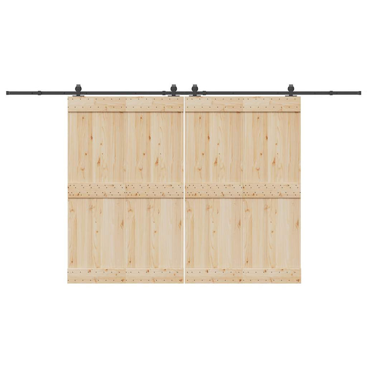 Vidaxxl boîte avec pièces pour porte coulissante 400 cm acier noir
