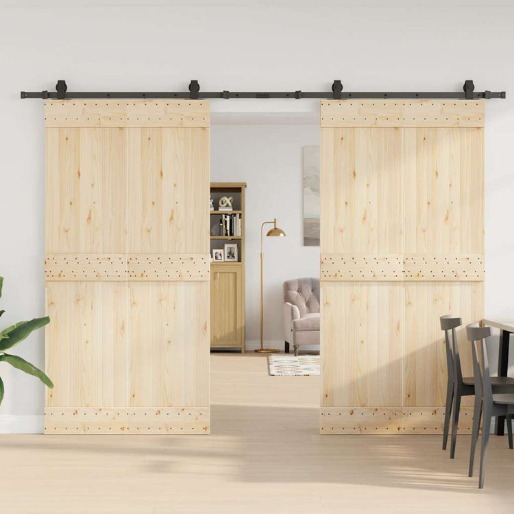 Vidaxxl boîte avec pièces pour porte coulissante 305 cm acier noir