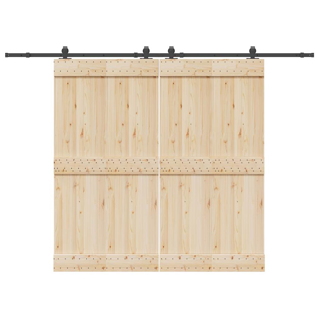 Vidaxxl boîte avec pièces pour porte coulissante 305 cm acier noir