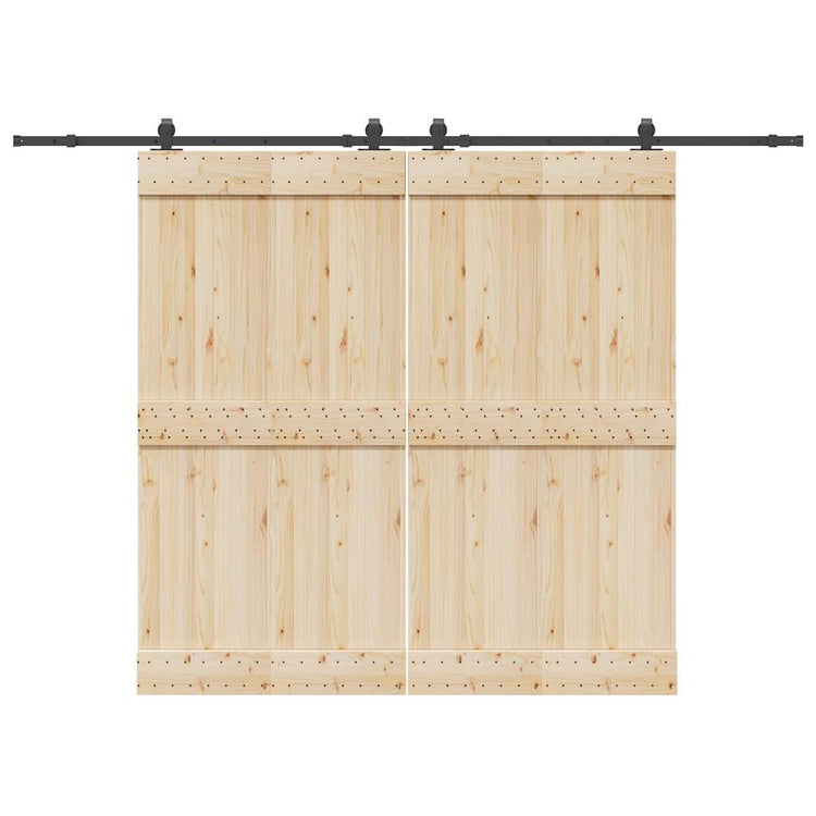 Vidaxxl boîte avec pièces pour porte coulissante 305 cm acier noir