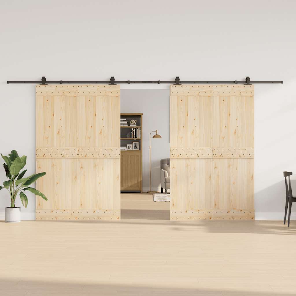 Vidaxxl boîte avec pièces pour porte coulissante 427 cm acier noir