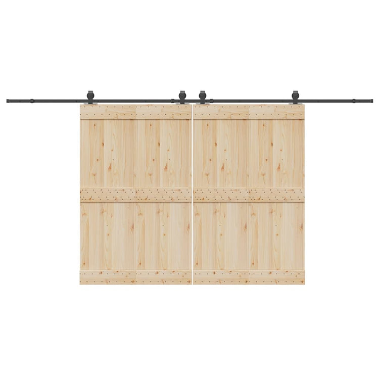 Vidaxxl boîte avec pièces pour porte coulissante 427 cm acier noir