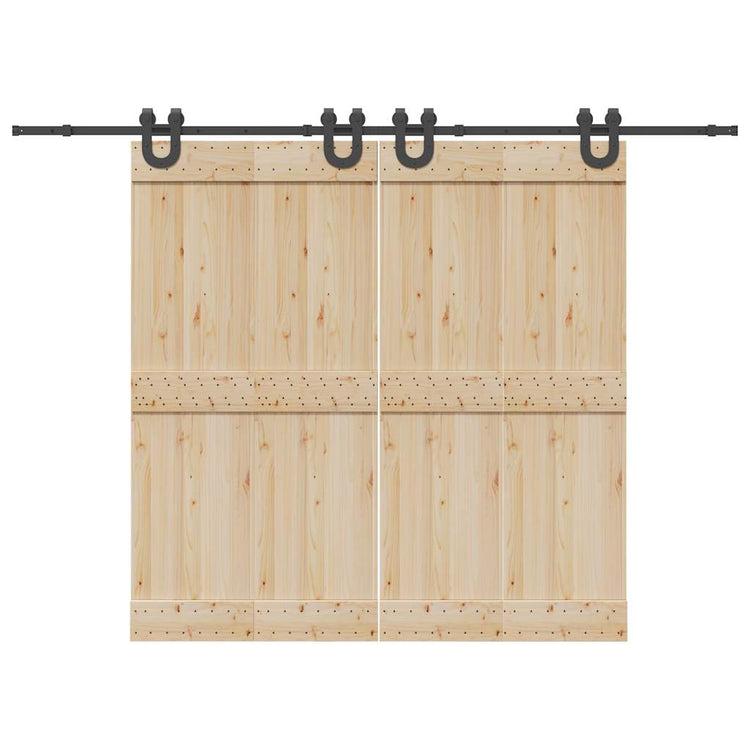 Vidaxxl boîte avec pièces pour porte coulissante 400 cm acier noir