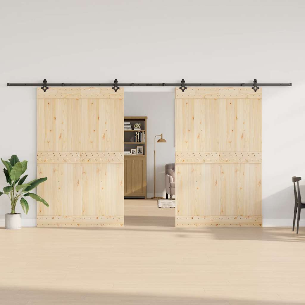 Vidaxxl boîte avec pièces pour porte coulissante 427 cm acier noir