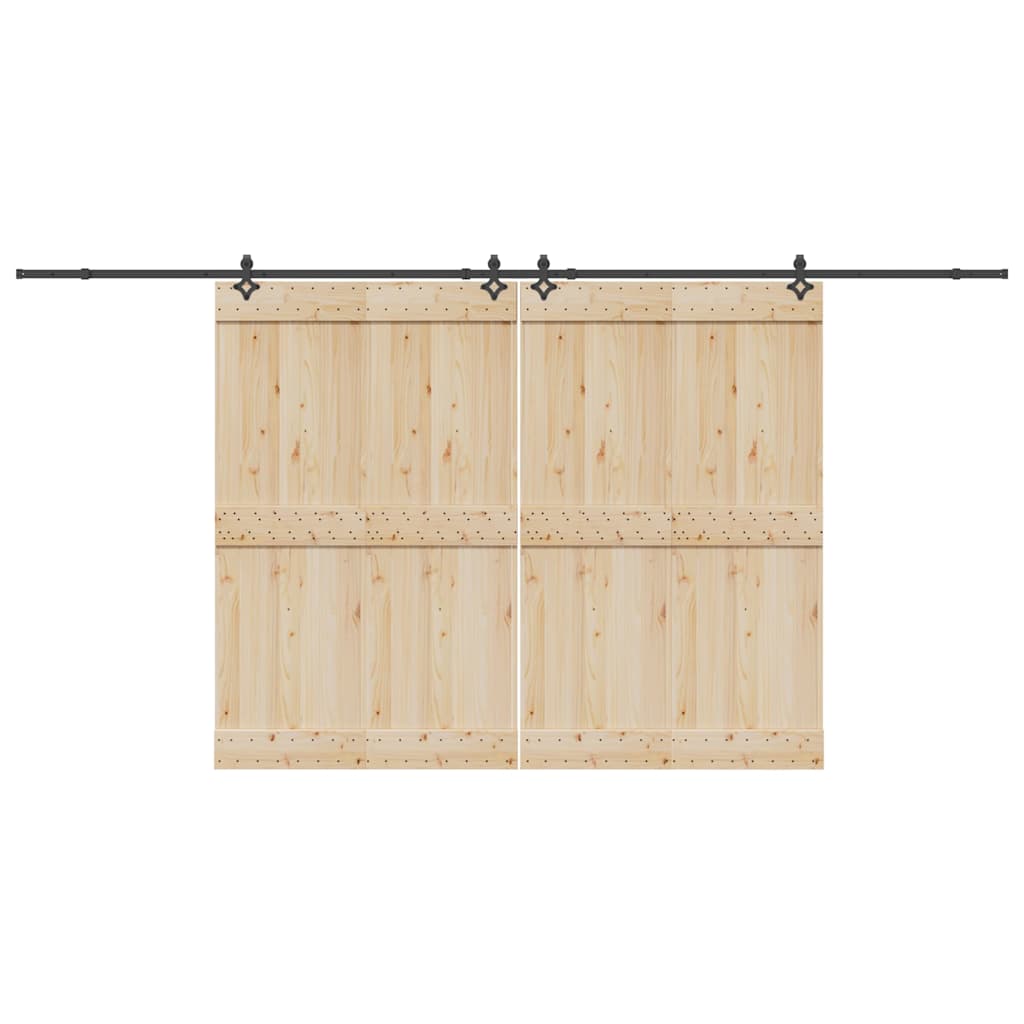 Vidaxxl boîte avec pièces pour porte coulissante 427 cm acier noir