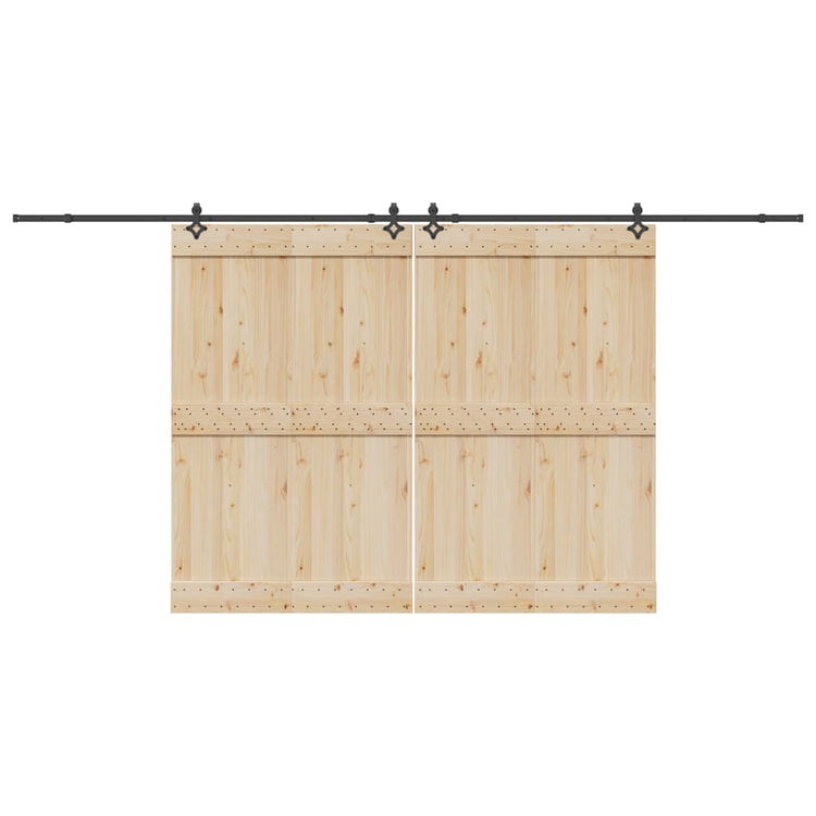 Vidaxxl boîte avec pièces pour porte coulissante 427 cm acier noir