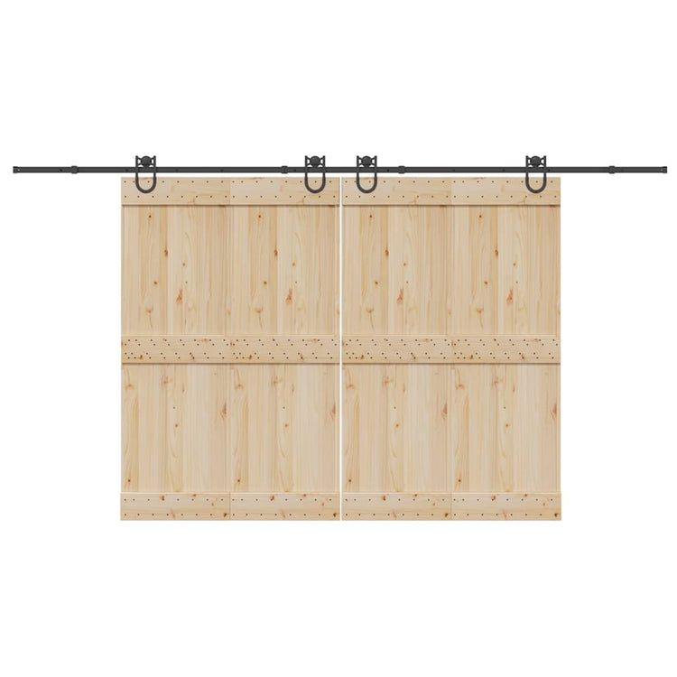 Vidaxxl boîte avec pièces pour porte coulissante 400 cm acier noir
