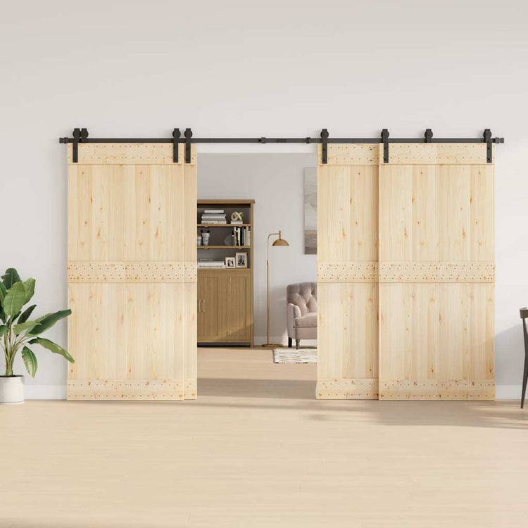 Vidaxxl boîte avec pièces pour porte coulissante 366 cm acier noir