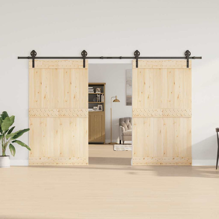 Vidaxxl boîte avec pièces pour porte coulissante 366 cm acier noir