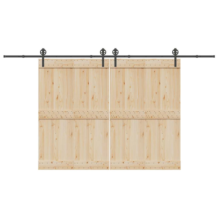 Vidaxxl boîte avec pièces pour porte coulissante 400 cm acier noir