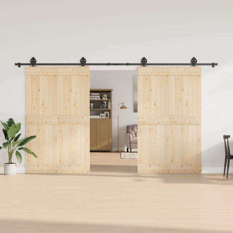 Vidaxxl boîte avec pièces pour porte coulissante 400 cm acier noir