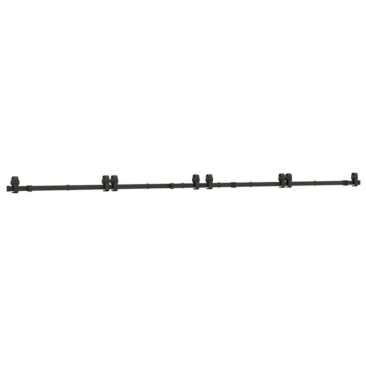 Vidaxxl boîte avec pièces pour porte coulissante 366 cm acier noir