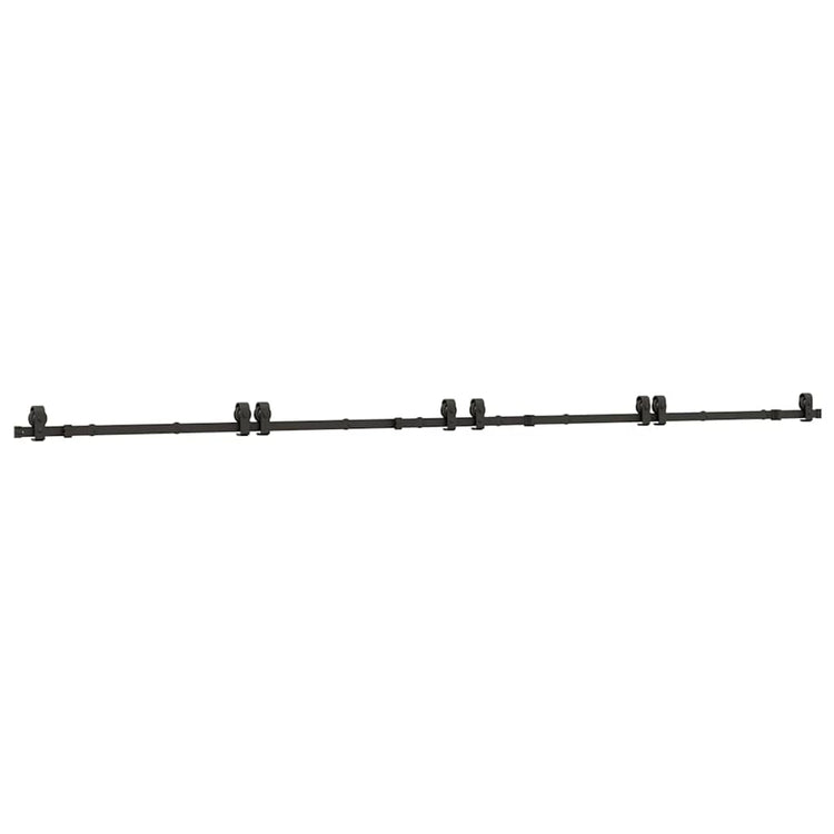 Vidaxxl boîte avec pièces pour porte coulissante 400 cm acier noir
