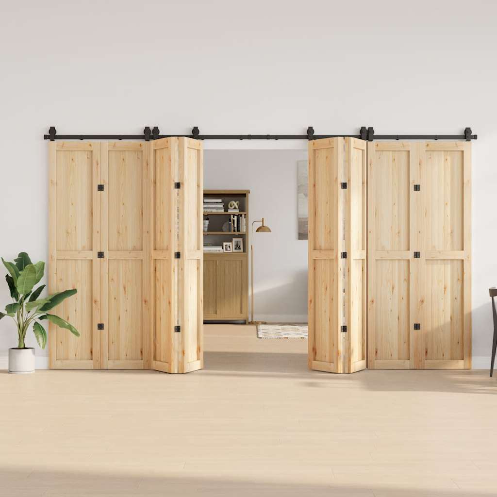 Vidaxxl boîte avec pièces pour porte coulissante 400 cm acier noir