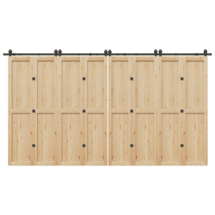 Vidaxxl boîte avec pièces pour porte coulissante 400 cm acier noir