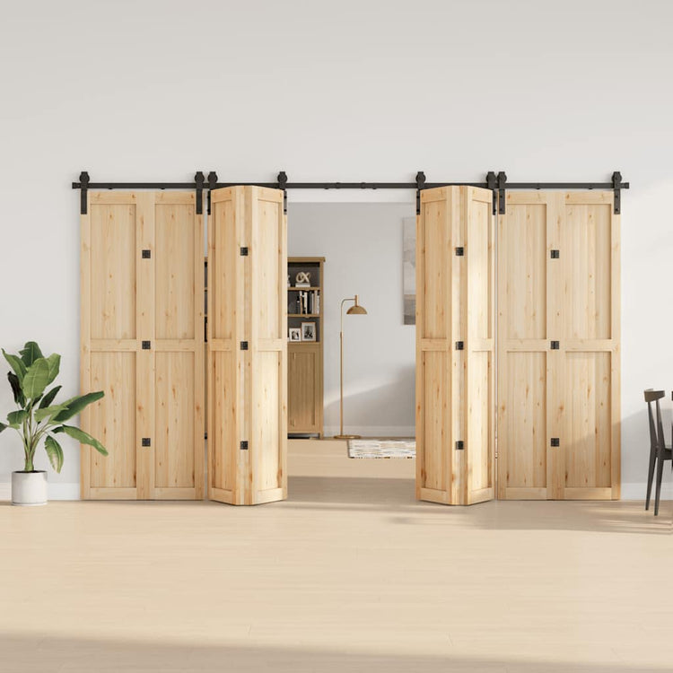 Vidaxxl boîte avec pièces pour porte coulissante 366 cm acier noir
