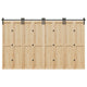 Vidaxxl boîte avec pièces pour porte coulissante 366 cm acier noir