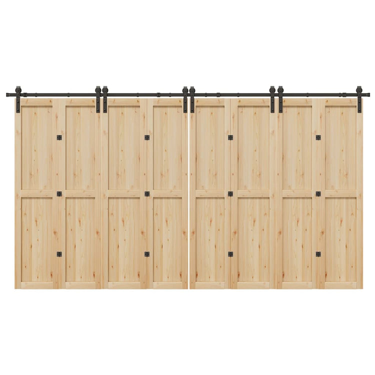 Vidaxxl boîte avec pièces pour porte coulissante 400 cm acier noir