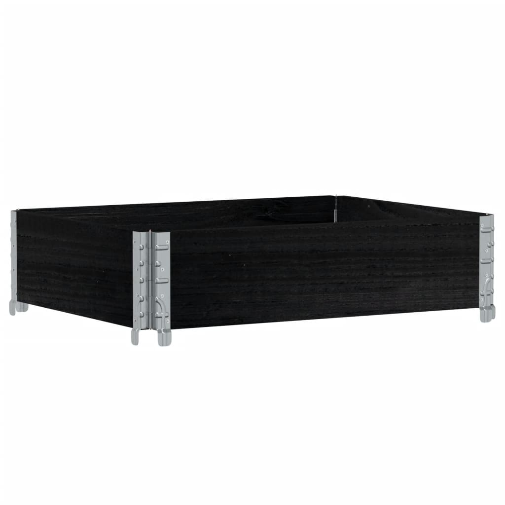Vidaxl paletopzetrand 80x60 cm pin solide noir