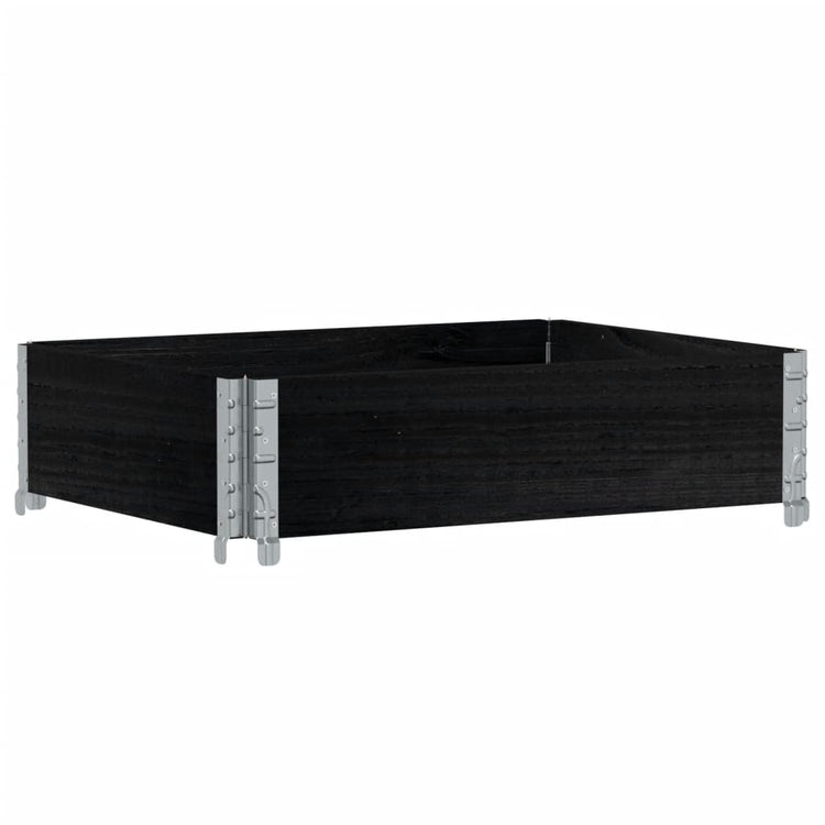 Vidaxl paletopzetrand 80x60 cm pin solide noir