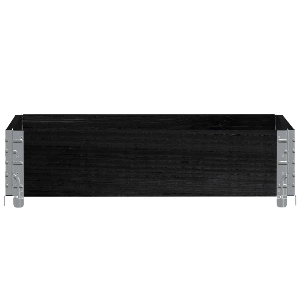 Vidaxl paletopzetrand 80x60 cm pin solide noir